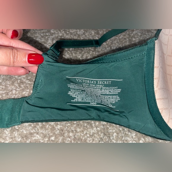 Victoria’s Secret 34DD Uplift Semi Demi Dark Green - Picture 6 of 7